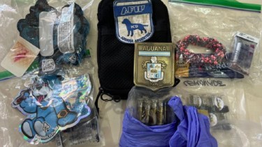 Parte del material secuestrado en la encomienda. 