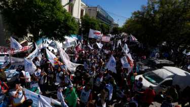 La Unter cumple hoy el quinto de sus ocho días de paro. Dijeron que el acatamiento es del 95%. (Foto: Pablo Leguizamón)