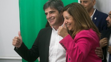 La gobernadora Carreras y su flamante Jefe de Gabinete, Pablo Zúccaro. Foto: Pablo Leguizamon