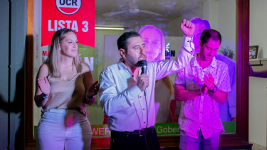 Román logró un 35% de los votos en Allen durante las elecciones de Abril. Foto gentileza