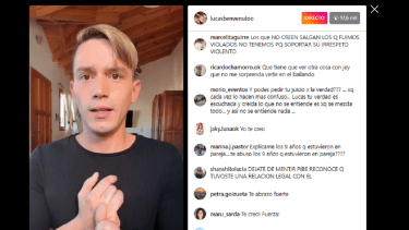 Lucas Benvenuto hizo un vivo en Instagram. 
