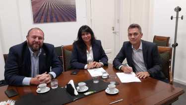 Entre otras cosas, dialogaron sobre los proyectos renovables, el avance del hidrógeno verde y el almacenamiento de energía. Foto: gentileza. 