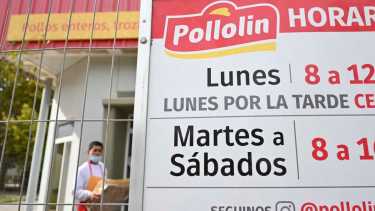 Trabajadores de Pollolín de paro. Foto: Florencia Salto