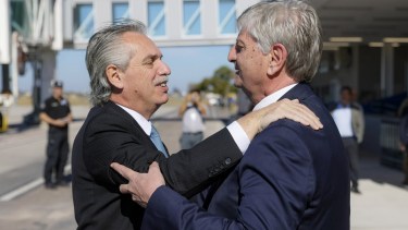 El Presidente con Sergio Ziliotto, gobernador reelecto de La Pampa. 
