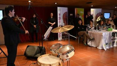 El violinista Luis Salva participó del lanzamiento del Festival Internacional de Música Bariloche. Foto: Chino Leiva