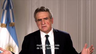 Agustín Rossi hizo oficial su precandidatura a presidente. Foto captura.