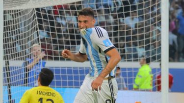 Véliz puso el 1 a 0 de Argentina ante Guatemala. (Foto: @Argentina)