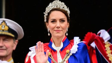 Kate Middleton se llevó las miradas por su look y por su impactante presencia en la coronación de Carlos III. Foto: Getty Images.-