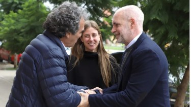 El precandidato a presidente de Juntos por el Cambio en una actividad oficial, durante este lunes. 