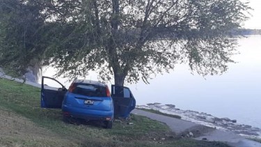El accidente ocurrió en la madrugada de este domingo en la costanera de Carmen de Patagones. Foto Gentileza:  Norpatagonia Noticias