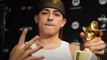 El trapero de 21 años estaba nominado en nueve categorías. Foto: Vía País. 
