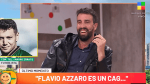 «Sos un cag&#8230;»: Mauro Zárate irrumpió un programa en vivo para insultar a Flavio Azzaro