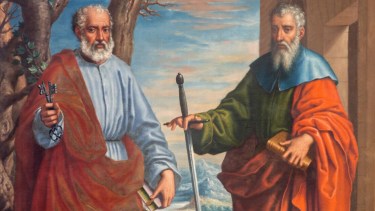 San Pedro y San Pablo son considerados dos apóstoles testigos de la existencia de Jesús.-