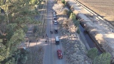 La Policía informó que se utilizan cuatro drones en la búsqueda de Alberto Hollmann. Foto gentileza: Policía de Río Negro.