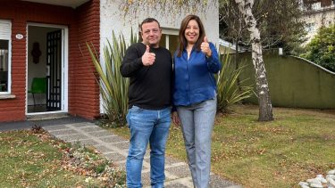 Juan Pablo Ferrari acompañó a Arabela Carreras en la lista de JSRN en Bariloche. Foto: archivo