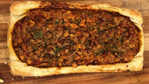 La sugerencia del chef es: tarta de pescado