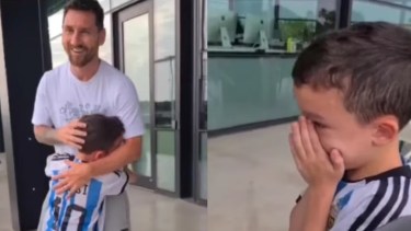 Manu pudo conocer a Lionel Messi en Miami, donde viajó con su familia.-