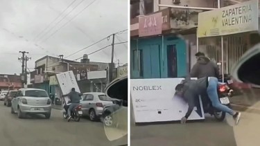 La escena quedó registrada en un video, que se hizo viral en redes. Foto: Captura.  