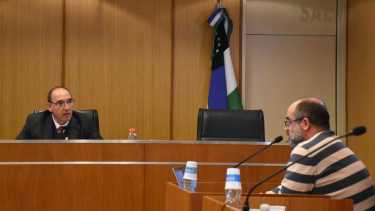 "No mienta", le dijo el juez Quelín al defensor oficial, Juan Pablo Chirinos. foto: Juan Thomes.
