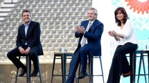 Imagen de Cristina Kirchner, Alberto Fernández y Sergio Massa, en «unidad» para la inauguración del Gasoducto Néstor Kirchner
