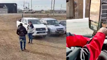 Denuncian que delegados de Petroleros Privados bloquearon los accesos de la empresa en Barda del Medio. Foto: Gentileza.
