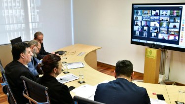 Una de las últimas reuniones del Consejo del Salario, en el gobierno de Alberto Fernández. 