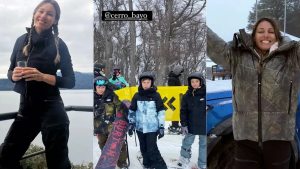 Las vacaciones de invierno de Pampita con sus hijos en la Patagonia