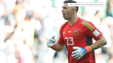 "Dibu" Martínez, una de las figuras de la Selección Argentina. Foto: Reuters
