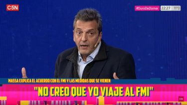 Medidas. Sergio Massa anunció cambios en el mercado cambiario para destrabar el acuerdo con el FMI. Foto: gentileza C5N.