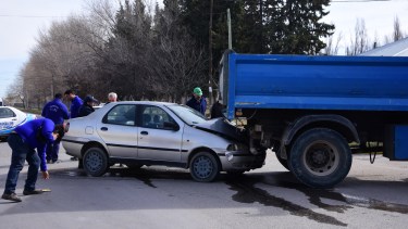 El choque ocurrió cerca de las 13. Foto Alejandro Carnevale