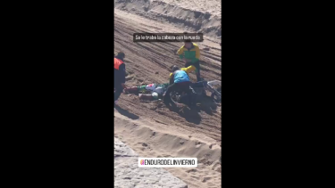 Un piloto quedó con la cabeza atrapada en una rueda en Mar del Plata.