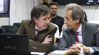 Sebastián Feudal, junto a Rubén Marigo, de la Asamblea Permanente por los Derechos Humanos (APDH). Foto: archivo