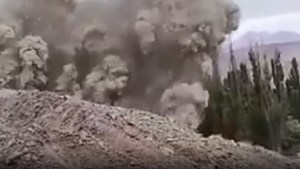 Video: así eran las detonaciones en el cerro de la Virgen, lugar del desmoronamiento en Chos Malal