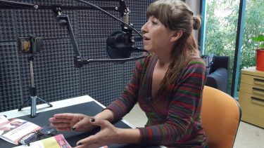 La precandidata a diputada nacional por Neuquén del FIT, Patricia Jure, visitó el estudio de RÍO NEGRO RADIO, de cara a las PASO 2023. (Foto: Elena Egea).