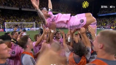 Lionel Messi consiguió el título 44 de su carrera y el primero desde su llegada al Inter Miami.  Foto: Captura. 