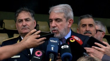 Aníbal Fernández, ministro de Seguridad, contradijo las declaraciones de Gabriel Cerruti sobre los saqueos. Foto Archivo.