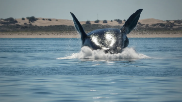 Las ballenas francas australes llegan para reproducirse a los mares del sur. Foto: Archivo.