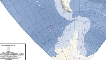 El mapa que difundió la Armada de Chile. 