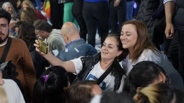 La titular de la cámara de Diputados durante un acto. 