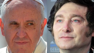 El papa Francisco y Javier Milei, presidente de la Nación. 