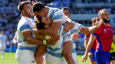 Los Pumas quieren quedarse con el tercer puesto ante Inglaterra. (AP Photo/Themba Hadebe)