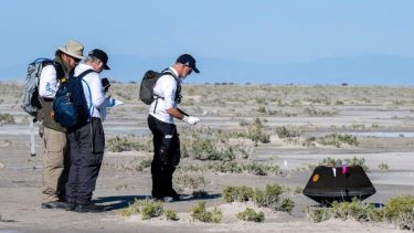 Así cayó la muestra de asteroide más grande jamás registrada. Foto NASA.