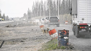 La Ruta 22 está en obra desde hace varios años. Foto: Florencia Salto
