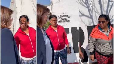 Patricia Bullrich tuvo un tenso enfrentamiento con seguidores de Emerenciano Sena.