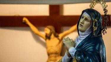 La Virgen de los Dolores invita a los fieles a reflexionar sobre el sacrificio por Dios.-