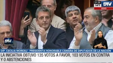 La Cámara de Diputados aprobó este martes la reforma del Impuesto a las Ganancias. Foto: Captura. 