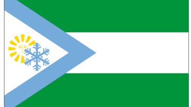 La bandera de Bariloche comenzará a usarse en los actos. 