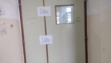 El aula fue clausurada luego del incidente. Foto: Gentileza.