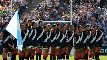 Los Pumas chocan con Gales en un duelo a todo o nada por el Mundial de rugby. (AP Photo/Jeremias Gonzalez)