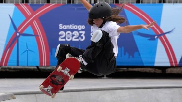 El skateboarding hará su debut en los Panamericanos y entregará un boleto a París 2024. (Frank Gunn/The Canadian Press vía AP)
